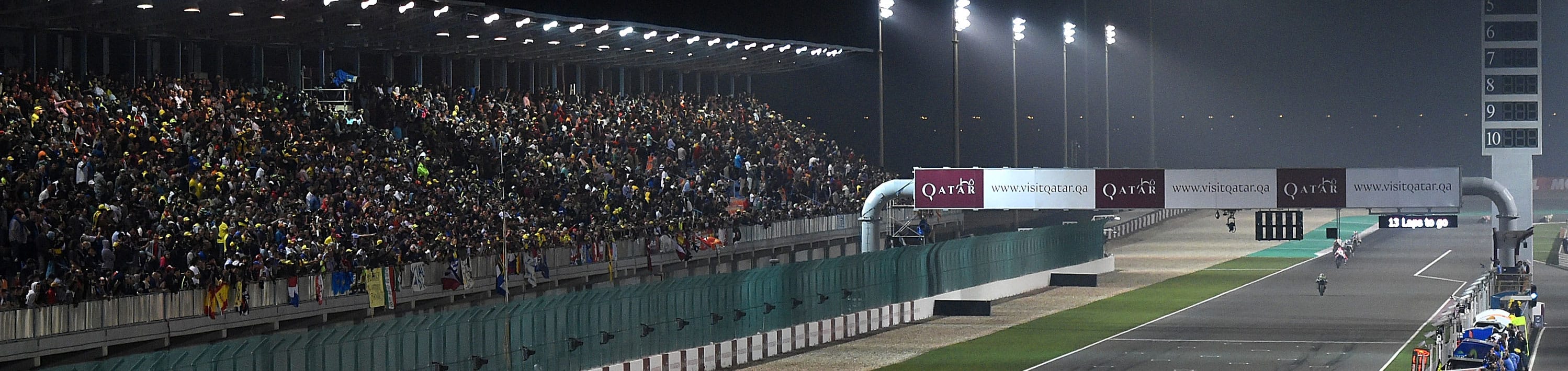 losail General view of action during the MotoGP of Qatar at Losail International Circuit