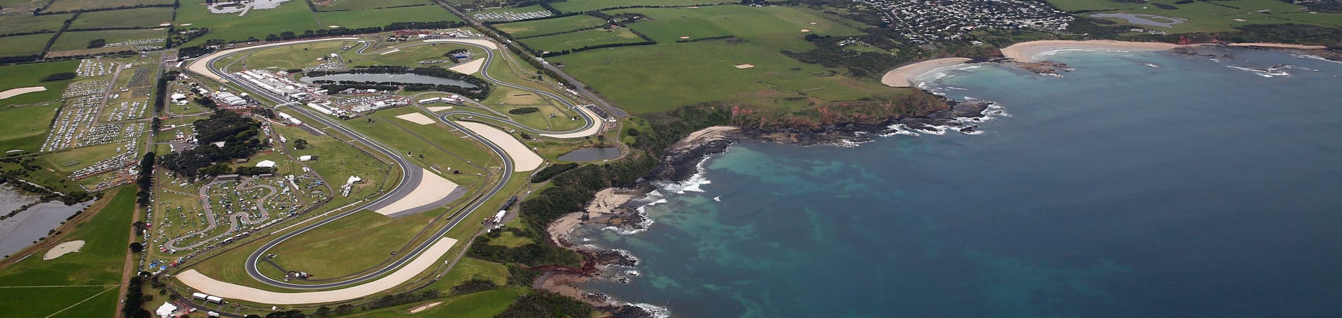 Aerial view of the Phillip Island circuit