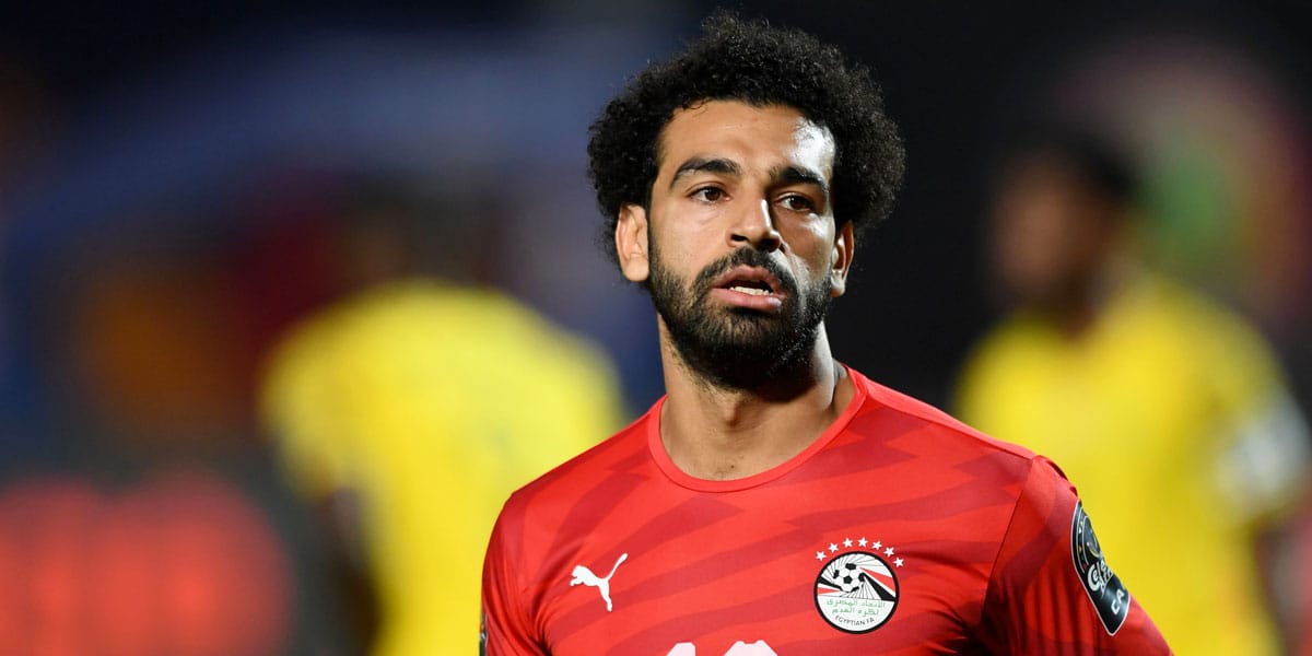 Mo Salah in action for Egypt at the African Cup of Nations