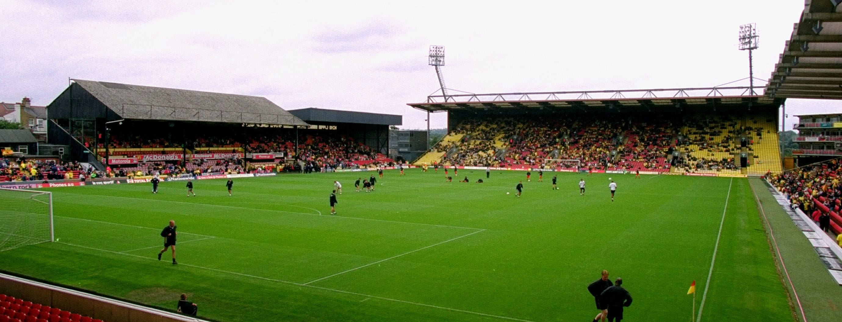 Vicarage Road is one of the most exciting English football stadiums
