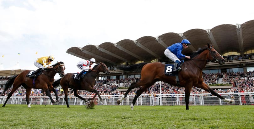 New London ridden by jockey William Buick on the way to winning the John Pearce Racing Gordon Stakes on day three of the Qatar Goodwood Festival 2022 at Goodwood Racecourse, Chichester. Picture date: Thursday July 28, 2022.