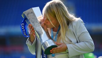 Emma Hayes trophies at Chelsea